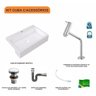 Kit Cuba Xrt55 com Torneira Pratika 1060 e Válvula Click 1 1/2 com Sifão Cromado e Flexível Compace - 3
