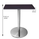 Ver imagem 5 de Mesa Beta em Inox 75 cm (Altura) com Tampo em MDP Quadrado 70 cm Preto