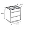 Mesa de Cabeceira Belize Elegante e Moderno em Mdf Branco - 3