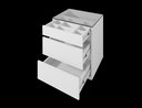 Ver imagem 2 de Mesa de Cabeceira Belize Elegante e Moderno em Mdf Branco