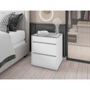 Ver imagem 5 de Mesa de Cabeceira Belize Elegante e Moderno em Mdf Branco