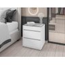 Mesa de Cabeceira Belize Elegante e Moderno em Mdf Branco - 5