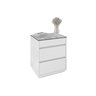 Mesa de Cabeceira Belize Elegante e Moderno em Mdf Branco - 1