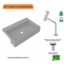 Kit Cuba XRT55 com Torneira Pratika 1060 Metal e Válvula 1 Polegada Compace - 3