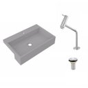 Ver imagem 2 de Kit Cuba Xrt55 com Torneira Pratika 1060 Metal e Válvula 1 Polegada Compace