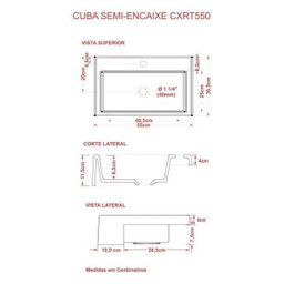 Kit Cuba XRT55 com Torneira Pratika 1060 Metal e Válvula 1 Polegada Compace - 6