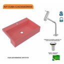 Ver imagem 3 de Kit Cuba Xrt55 com Torneira Pratika 1060 Metal e Válvula 1 Polegada Compace