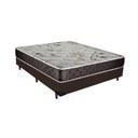 Ver imagem 1 de Cama Box Casal Colchão Alana Espuma D20 Acolchões + Box Sintético 48x138x188 Cor:Marrom