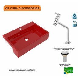 Kit Cuba XRT55 com Torneira Pratika 1060 Metal e Válvula 1 Polegada Compace - 3