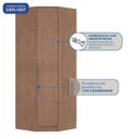 Ver imagem 5 de Guarda-Roupa Canto Oblíquo 1 Porta 100% MDF Requinte+ Marrom/Macadâmia