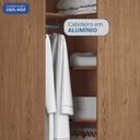 Ver imagem 6 de Guarda-Roupa Canto Oblíquo 1 Porta 100% MDF Requinte+ Marrom/Macadâmia