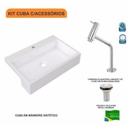 Kit Cuba XRT55 com Torneira Pratika 1060 Metal e Válvula 1 Polegada Compace - 3