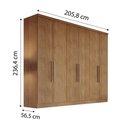 Ver imagem 4 de Guarda Roupa Casal + 06 Portas 04 Gavetas Vértice Cumaru