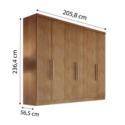 Guarda Roupa Casal + 06 Portas 04 Gavetas Vértice Cumaru - 4