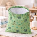 Ver imagem 1 de Saco Impermeável Roupa Suja Umida Urso Verde Bebê Infantil