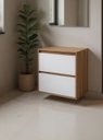 Ver imagem 1 de Gabinete para Banheiro 60cm MDF Freijo com Branco Dubai - On Móveis