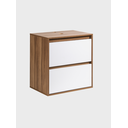 Ver imagem 2 de Gabinete para Banheiro 60cm Mdf Freijo com Branco Dubai - On Móveis