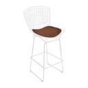 Ver imagem 2 de Kit 2 Banquetas Bistrô Bertoia Branca D60 com Assento Marrom