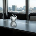 Ver imagem 6 de Escultura de Cerâmica Enfeite de Mesa Romance Cinza Fosco