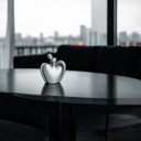 Ver imagem 5 de Escultura de Cerâmica Enfeite de Mesa Romance Cinza Fosco