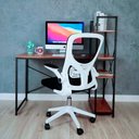 Ver imagem 6 de Cadeira Escritório Basic Diretor Tela Mesh Branca Giratória Altura Ajustável - Waw Design