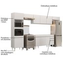 Ver imagem 6 de Armário de Cozinha Modulada 5 Peças Cp13 Balcão Branco - Lumil