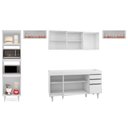 Ver imagem 4 de Armário de Cozinha Modulada 5 Peças Cp13 Balcão Branco - Lumil