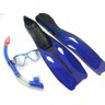 kit de mergulho Nadadeira pe de pato mascara e snorkel tamanho 42/43 AZUL Olymport - 1