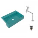 Ver imagem 2 de Kit Cuba Xrt55 Torneira Pratika 1060 Metal e Válvula Click 1 1/2 Polegada Compace