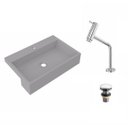 Ver imagem 2 de Kit Cuba Xrt55 Torneira Pratika 1060 Metal e Válvula Click 1 1/2 Polegada Compace