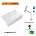 Ver imagem 3 de Kit Cuba Xrt55 Torneira Pratika 1060 Metal e Válvula Click 1 1/2 Polegada Compace
