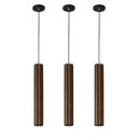 Ver imagem 3 de 3 Pendente Luminária Madeira 53cm Luz de Foco para Bancadas Luxo