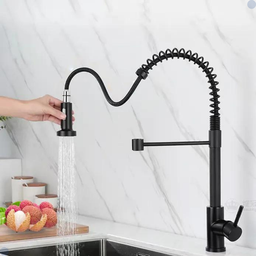 Torneira Cozinha Gourmet Misturador Monocomando Extensível Preta - 8