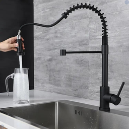 Torneira Cozinha Gourmet Misturador Monocomando Extensível Preta - 9