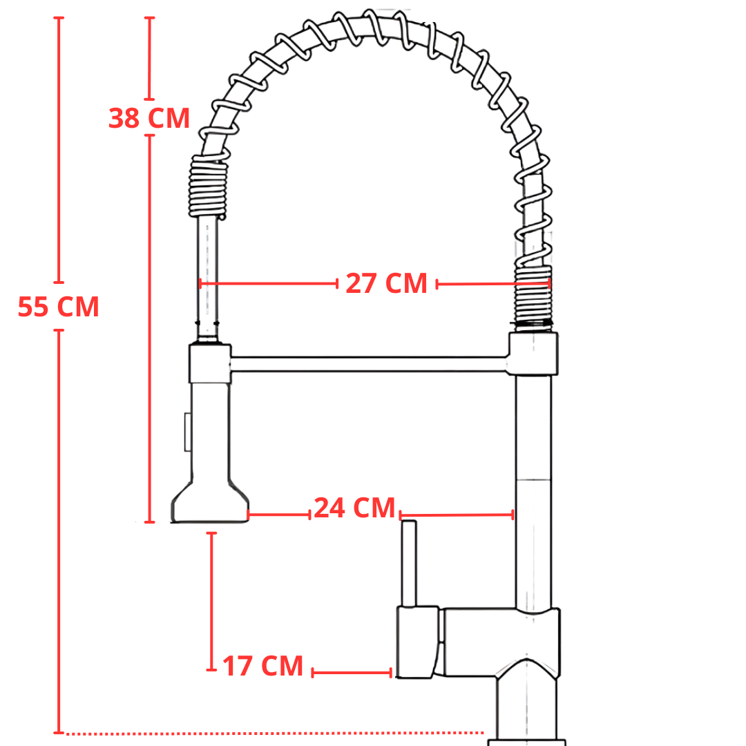 Torneira Cozinha Gourmet Misturador Monocomando Extensível Preta - 3