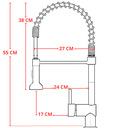 Ver imagem 3 de Torneira Cozinha Gourmet Misturador Monocomando Extensível Preta