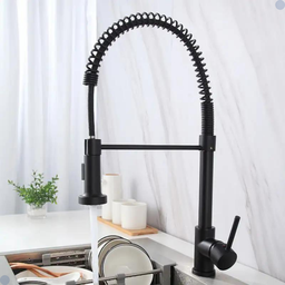 Torneira Cozinha Gourmet Misturador Monocomando Extensível Preta - 5