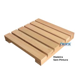 Deck de Madeira Modular 30x30 Cm Réguas 4 Cm sem Pintura Neonx - 2