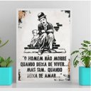 Ver imagem 2 de Quadro Frase De Amor Charlie Chaplin 24x18cm:Madeira branca