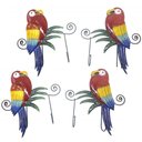 Ver imagem 1 de Gancho Metal Duplo Enfeite Arara Vermelha Kit 4 Uni Decoraçao Parede Sala Quarto Casa