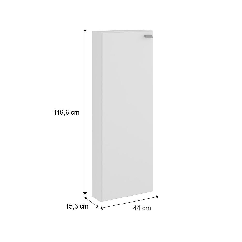 Armário Banheiro Utilitário 1 Porta Branco Carraro - 2