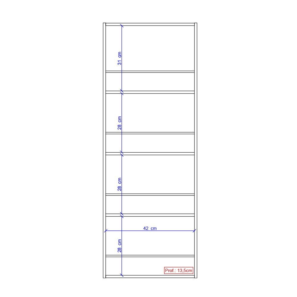 Armário Banheiro Utilitário 1 Porta Branco Carraro - 5