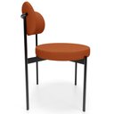 Ver imagem 6 de Cadeira Decorativa Estofada para Sala de Jantar Louvre L02 Linho Terracota - Lyam Decor