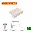 Ver imagem 3 de Kit Cuba Xrt55 com Válvula 1" e Sifão Pvc e Flexível Compace