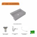 Ver imagem 3 de Kit Cuba Xrt55 com Válvula 1" e Sifão Pvc e Flexível Compace