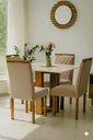 Ver imagem 1 de Conjunto de Mesa Anjo com 4 Cadeiras Gol Mel-off White/bege