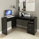 Ver imagem 3 de Mesa de Canto com Gaveteiro para Escritório Me4129 Preto