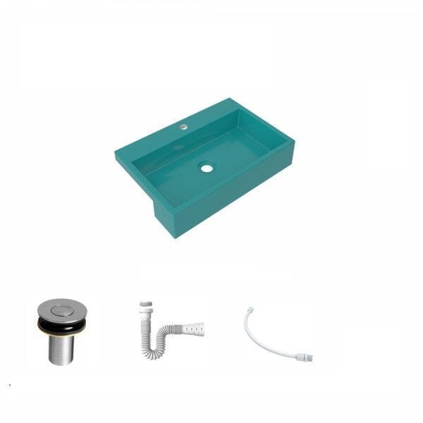 Kit Cuba XRT55 com Válvula Click 1"B e Sifão PVC e Flexível Compace - 2