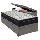 Ver imagem 1 de Cama Box Baú e Colchão Airtech 150 Espuma D45 Solteiro Ortobom Solteiro Cinza