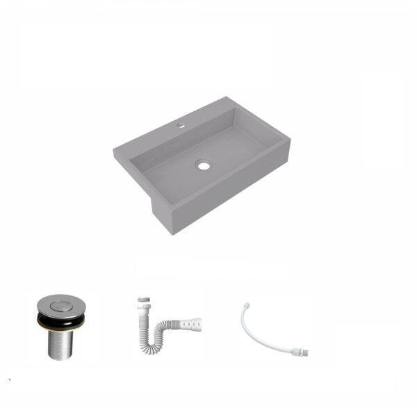 Kit Cuba XRT55 com Válvula Click 1"B e Sifão PVC e Flexível Compace - 2